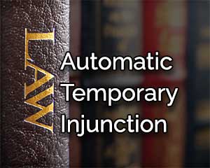 Automatic temporary injunction in Oklahoma divorce